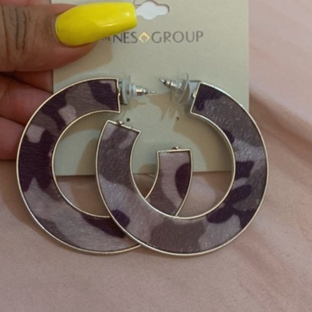 Faux Fur Gray Shades Earrings